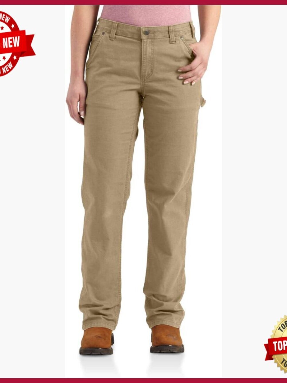 Loose Fit Canvas Work Pants with Rugged Flex Stretch Technology
